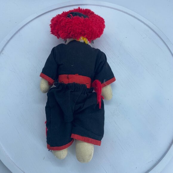 Vtg Handcrafted Ethnic Doll Traditional Outfit Hand Painted Face 10" - Picture 3 of 4